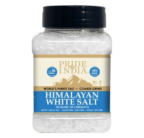 Himalayan White Salt by Pride Of India - 1lb (Texture: Coarse Grind, size: 1 Lbs)