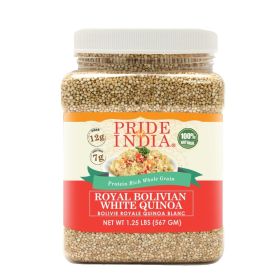 Pride Of India - Natural White Royal Quinoa - 100% Bolivian Superior Grade Protein Rich Whole Grain (size: 1.25 LB)